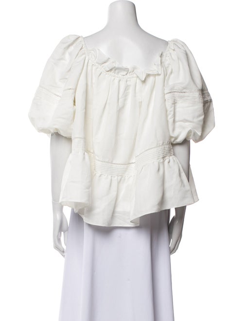 Marissa Webb Off-The-Shoulder Three-Quarter Sleeve Blouse