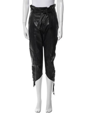 Marissa Webb Lamb Leather Straight Leg Pants