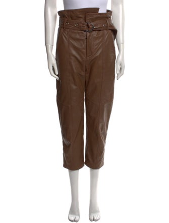 Marissa Webb Lamb Leather Straight Leg Pants