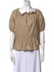 Marissa Webb Square Neckline Short Sleeve Blouse