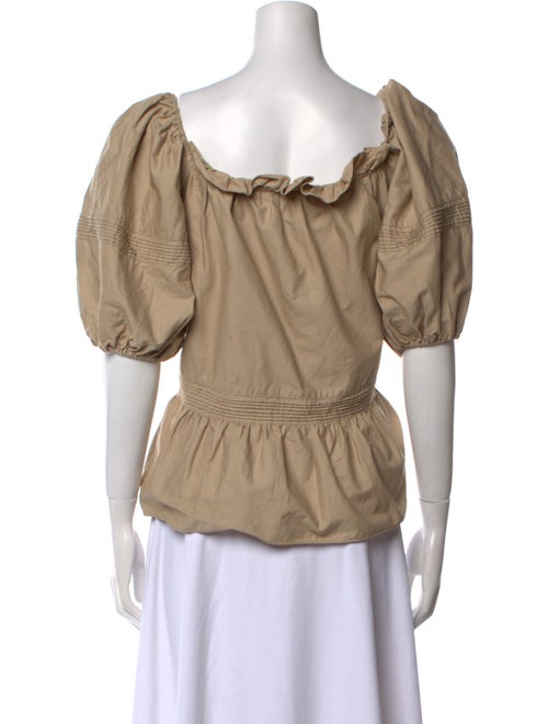 Marissa Webb Square Neckline Short Sleeve Blouse