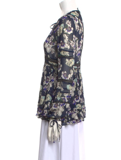 Marissa Webb Silk Floral Print Blouse