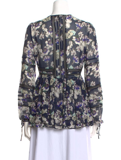Marissa Webb Silk Floral Print Blouse