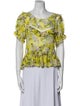Marissa Webb Silk Floral Print Blouse