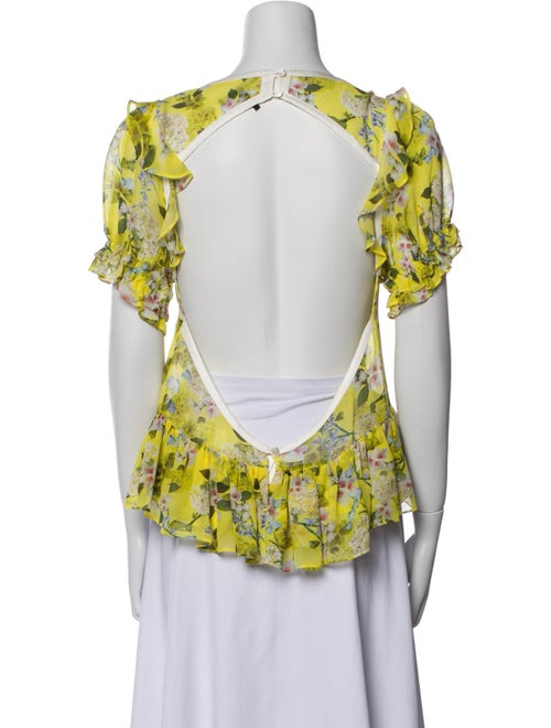 Marissa Webb Silk Floral Print Blouse