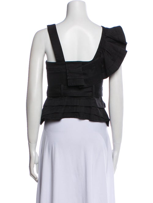 Marissa Webb Square Neckline Sleeveless Crop Top