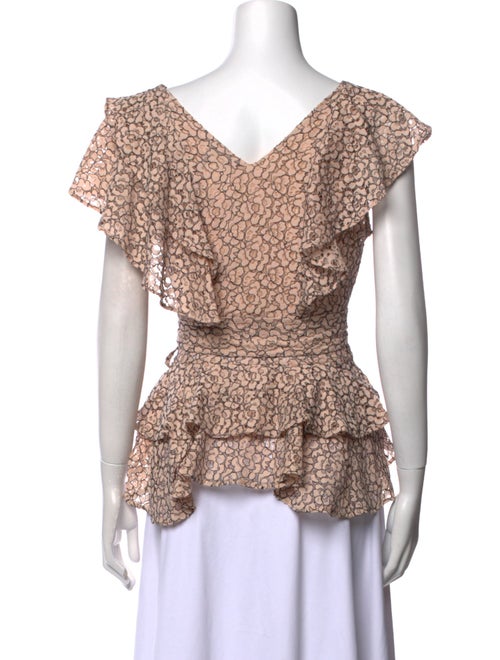 Marissa Webb Printed V-Neck Crop Top