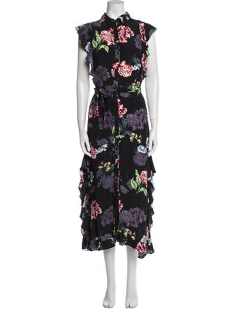 Marissa Webb Floral Print Long Dress