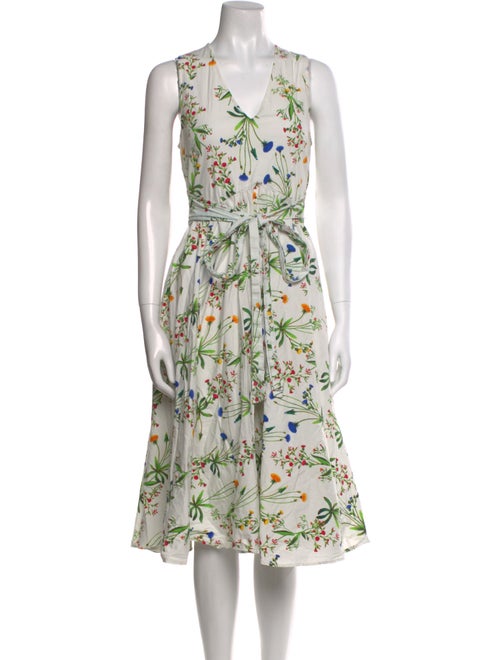 Marissa Webb Floral Print Midi Length Dress