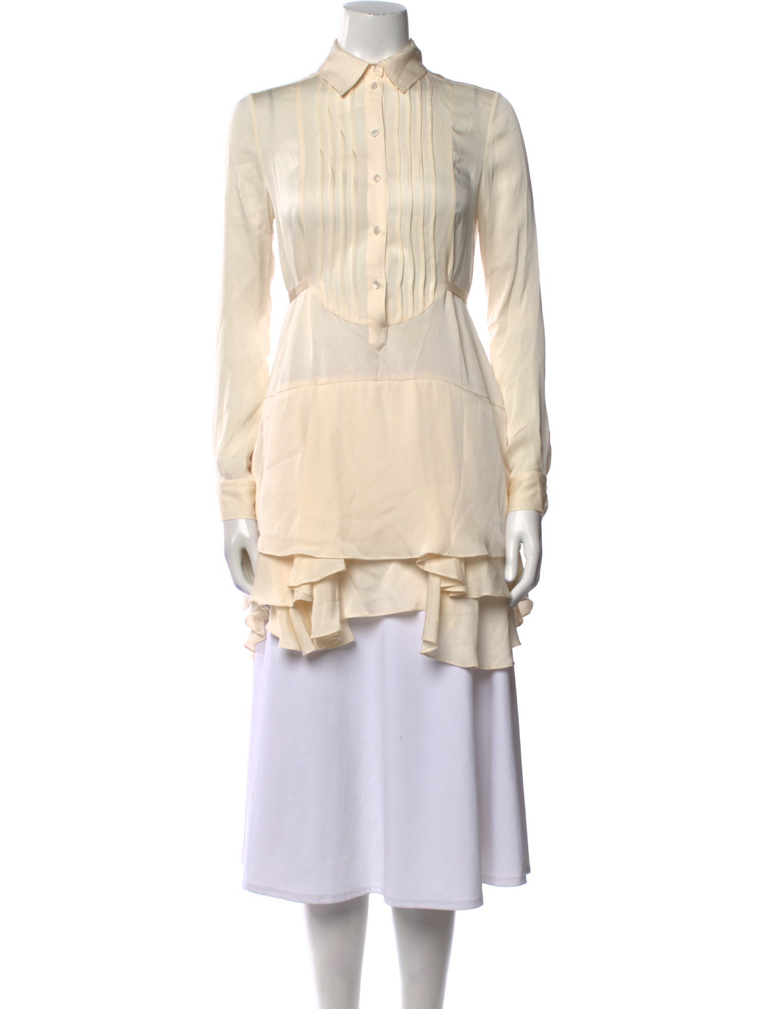 Marissa Webb Silk Long Sleeve Tunic