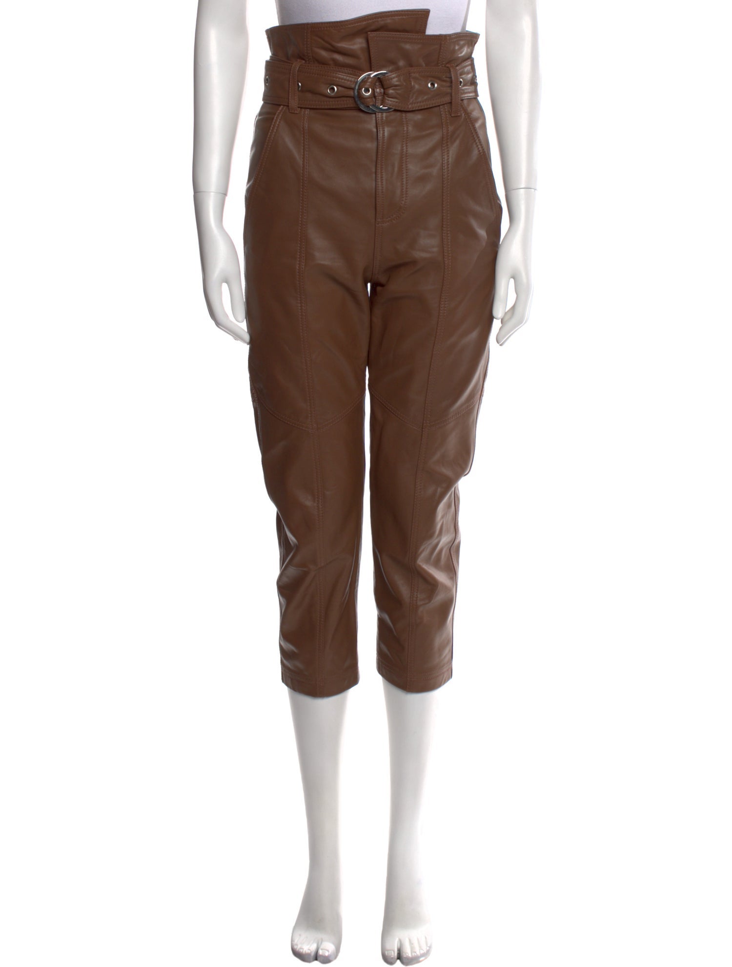 Marissa Webb Lamb Leather Straight Leg Pants