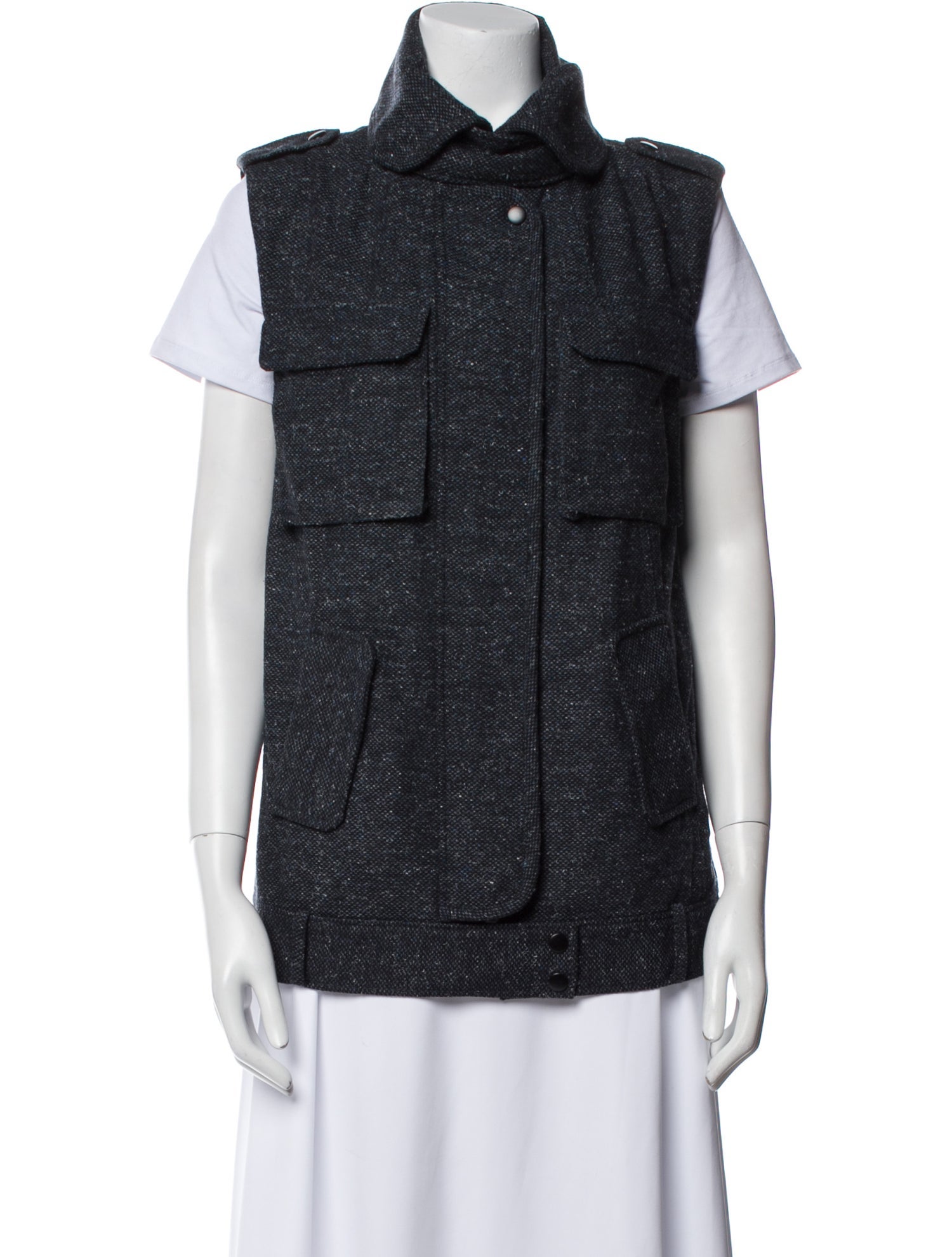 Marissa Webb Wool Floral Print Vest