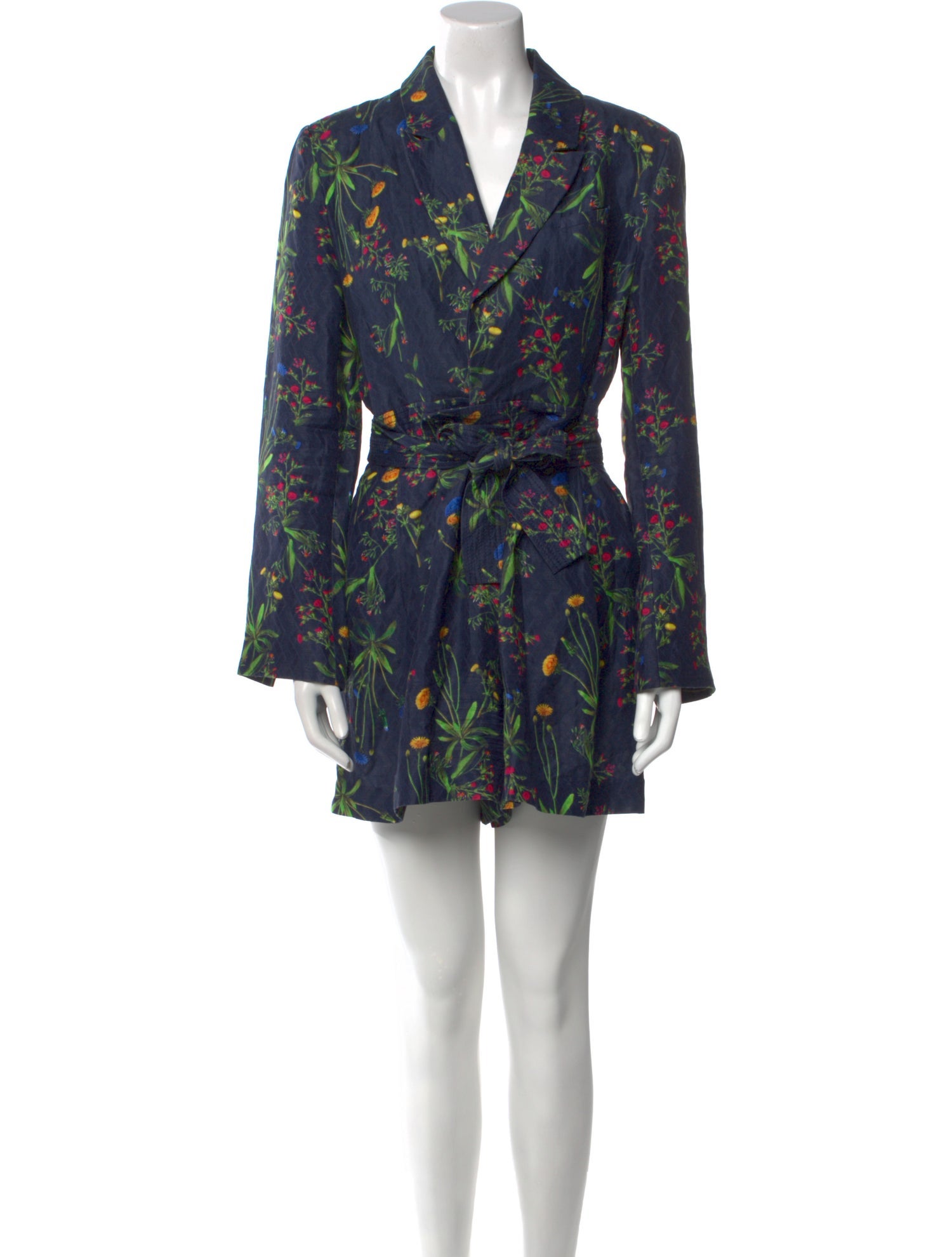 Marissa Webb Linen Floral Print Romper