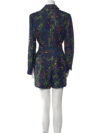 Marissa Webb Linen Floral Print Romper