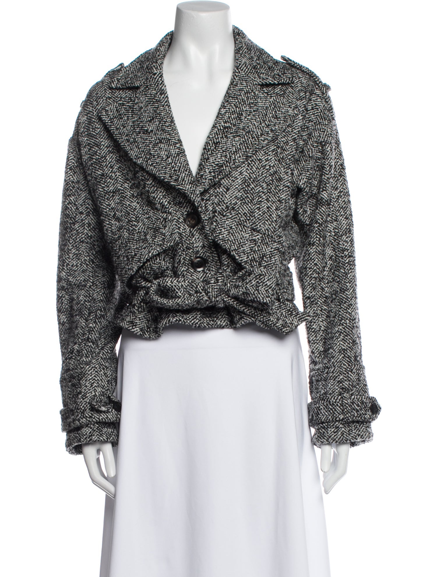 Marissa Webb Wool Tweed Pattern Evening Jacket