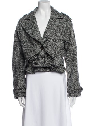 Marissa Webb Wool Tweed Pattern Evening Jacket