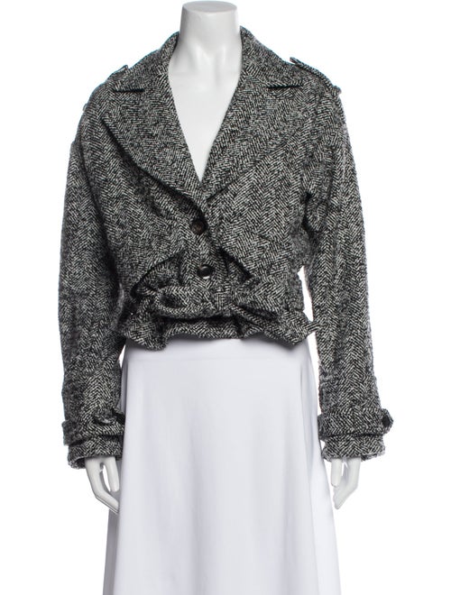 Marissa Webb Wool Tweed Pattern Evening Jacket