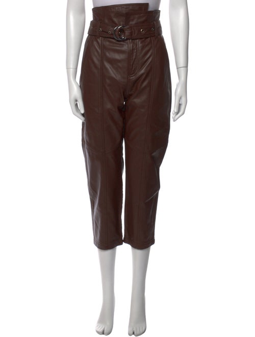 Marissa Webb Lamb Leather Straight Leg Pants
