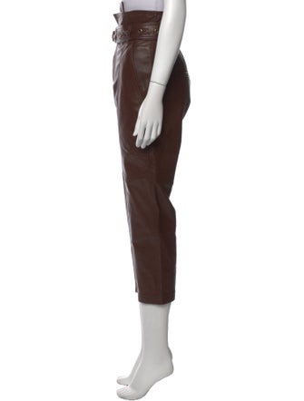 Marissa Webb Lamb Leather Straight Leg Pants