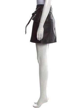Marissa Webb Lamb Leather Mini Skirt