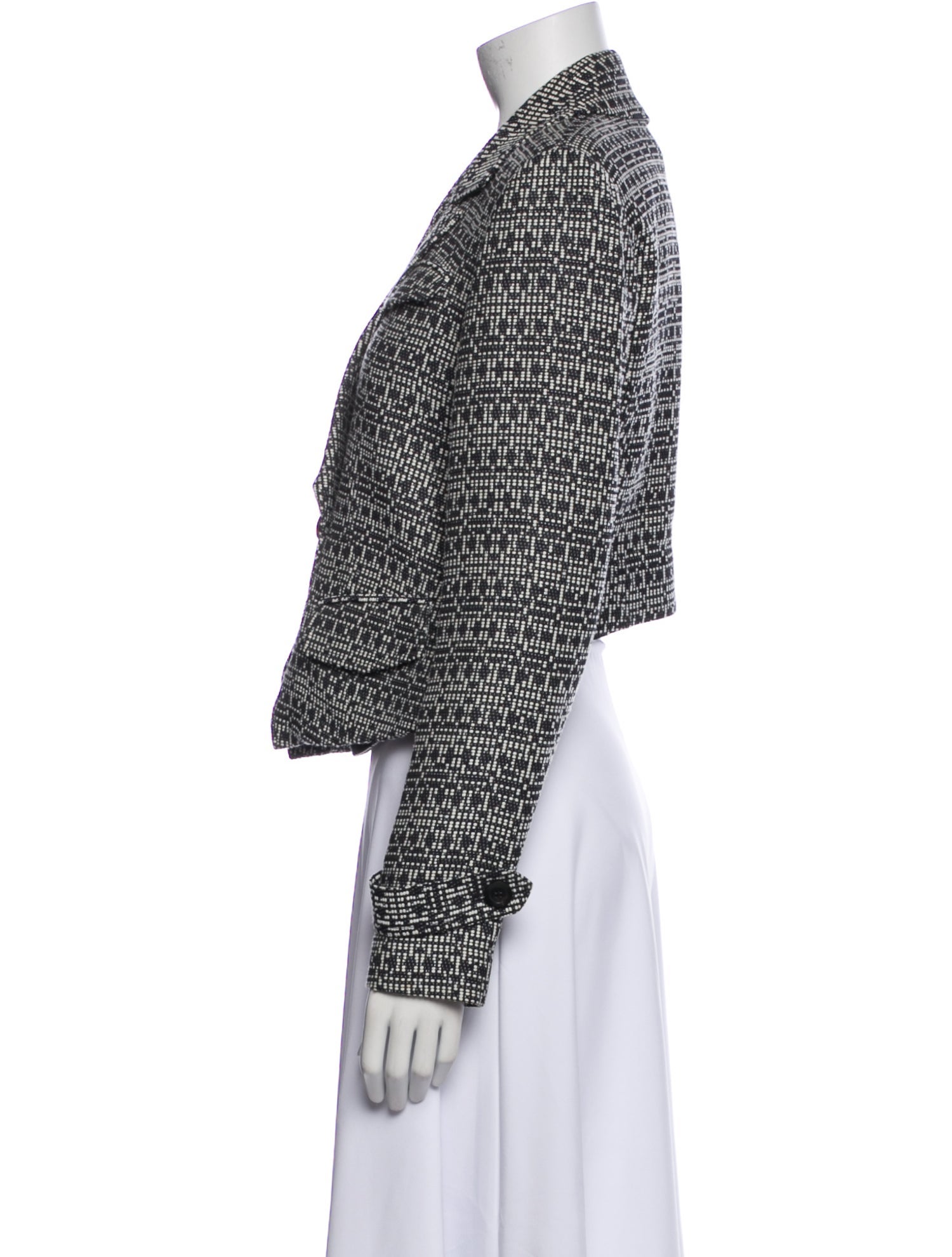 Marissa Webb Silk Tweed Pattern Blazer