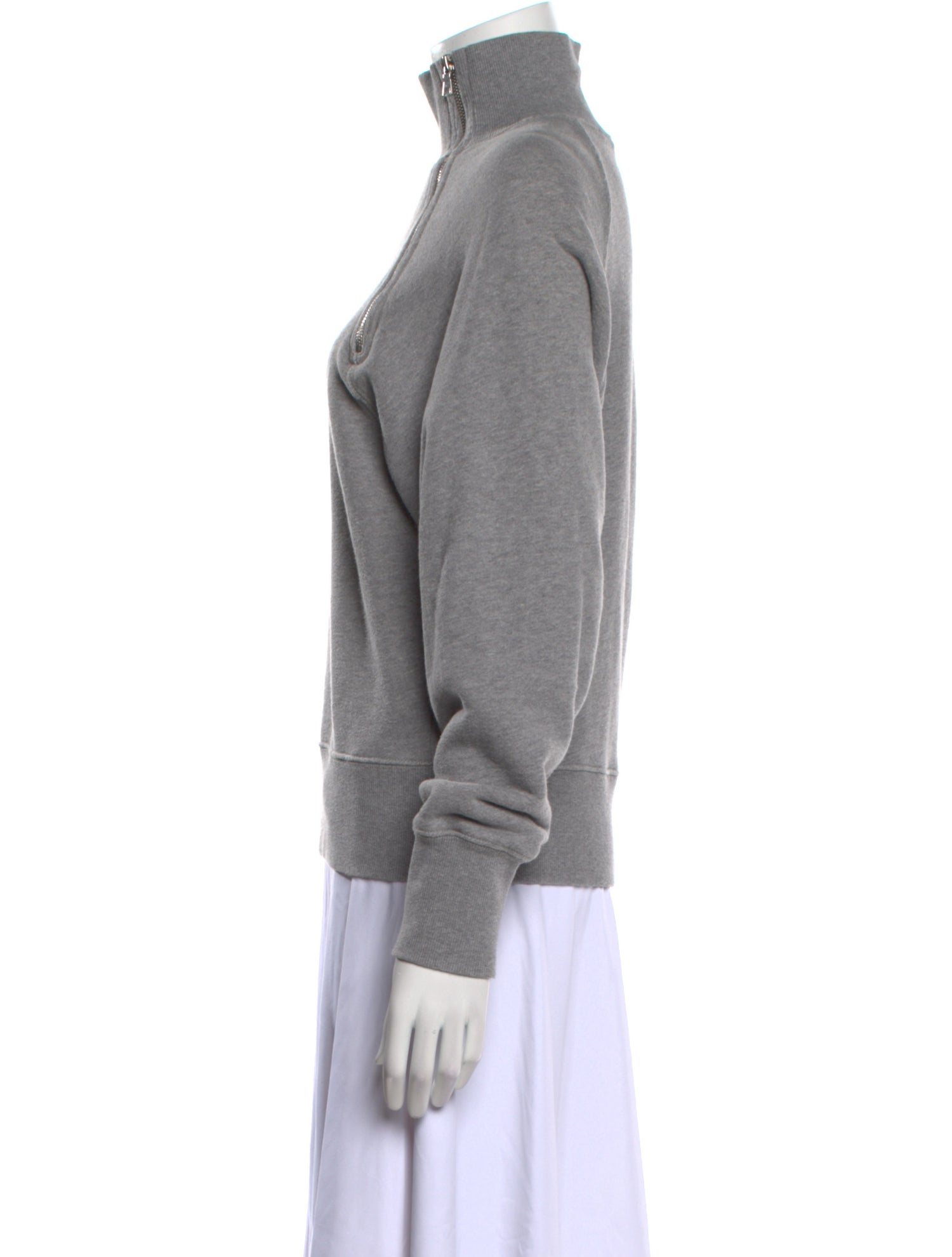 Marissa Webb Mock Neck Long Sleeve Sweatshirt