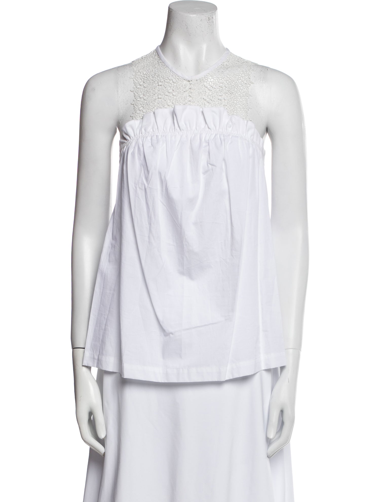 Marissa Webb Mock Neck Sleeveless Blouse