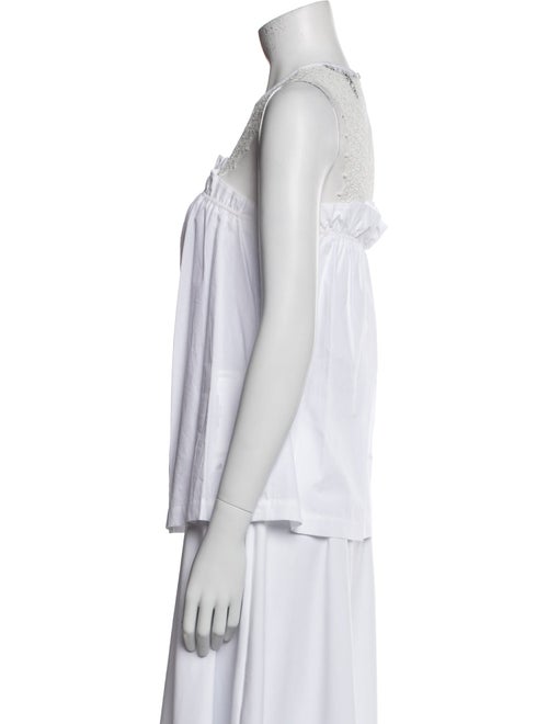 Marissa Webb Mock Neck Sleeveless Blouse