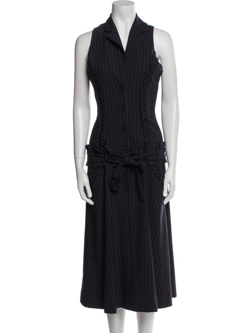 Marissa Webb Striped Midi Length Dress