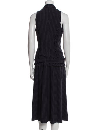 Marissa Webb Striped Midi Length Dress