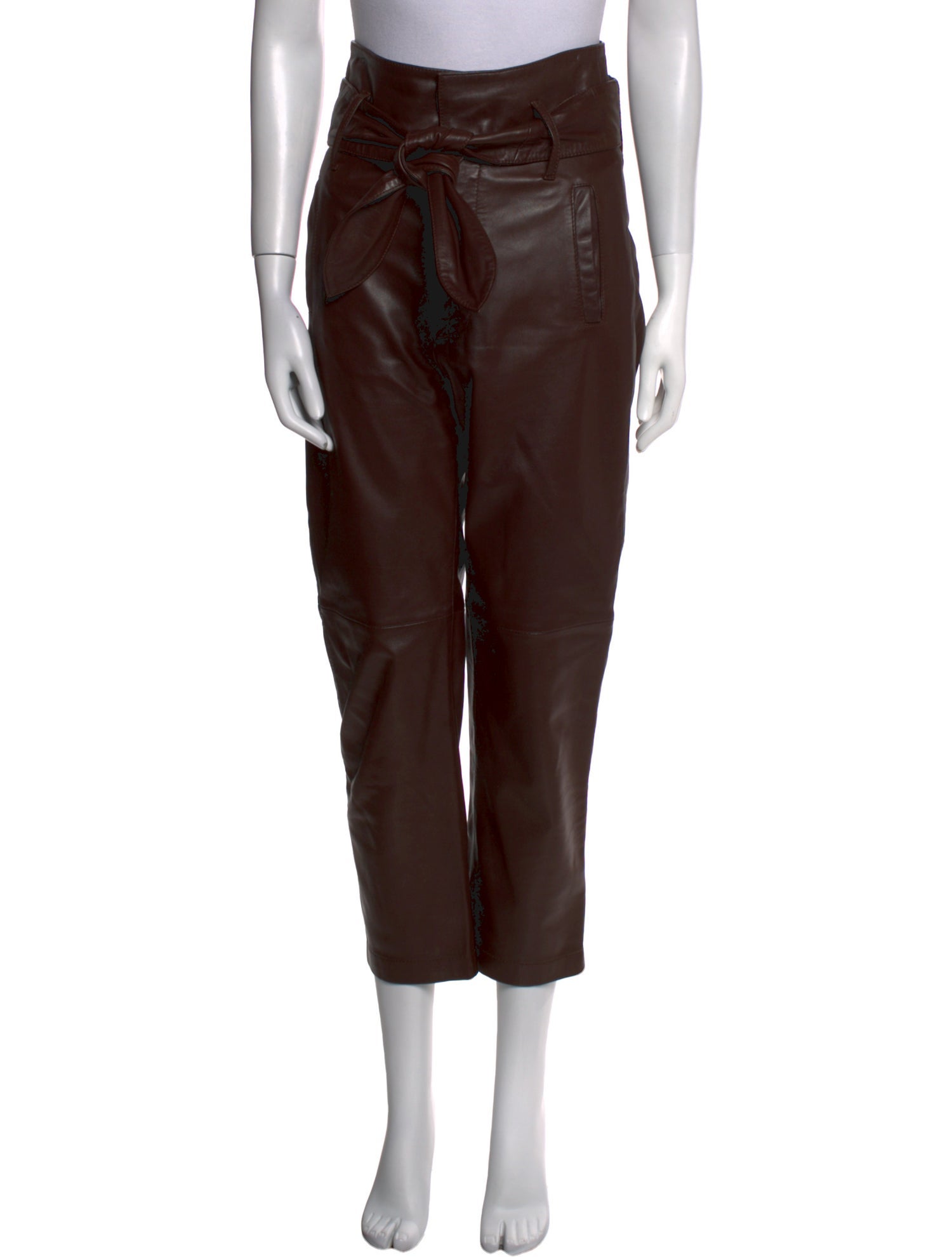 Marissa Webb Leather Straight Leg Pants