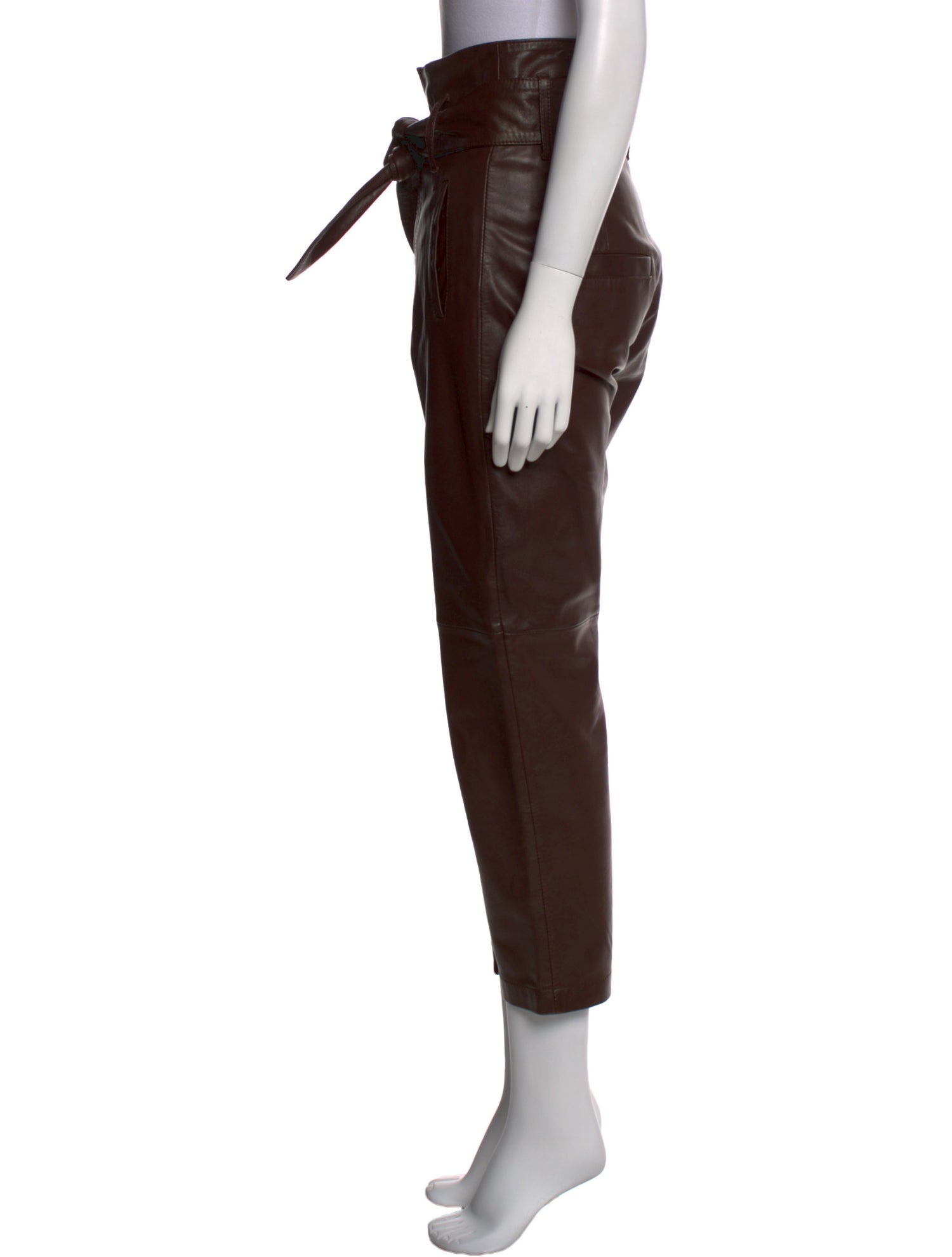 Marissa Webb Leather Straight Leg Pants