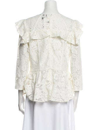 Marissa Webb Crew Neck Three-Quarter Sleeve Blouse