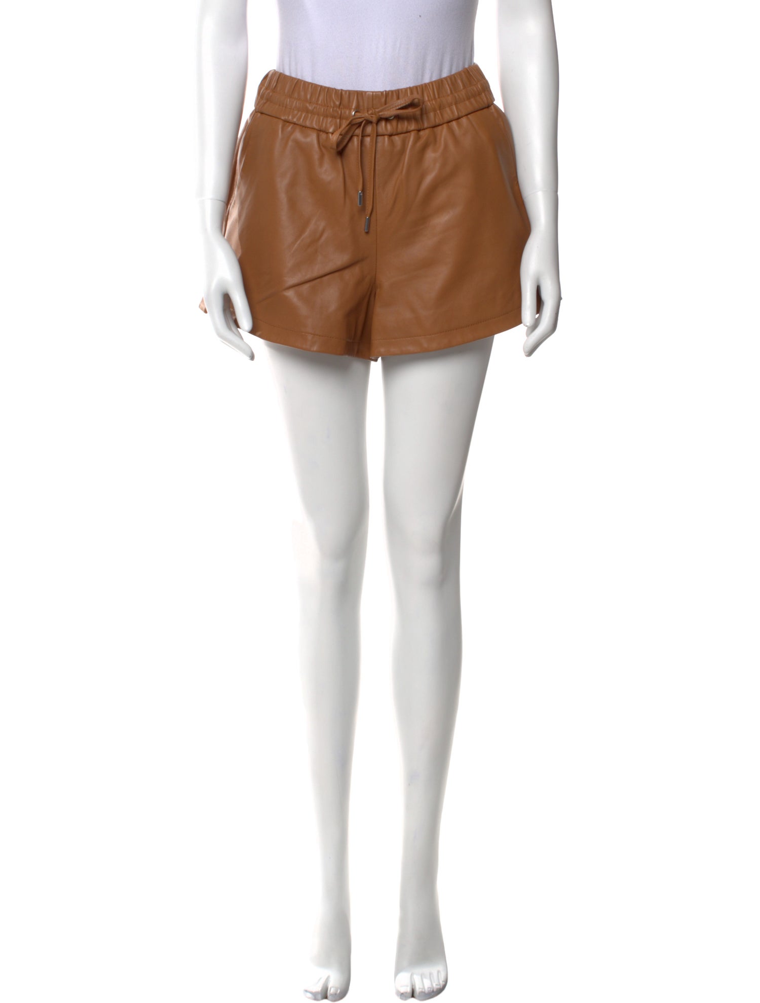 Marissa Webb Lamb Leather Mini Shorts