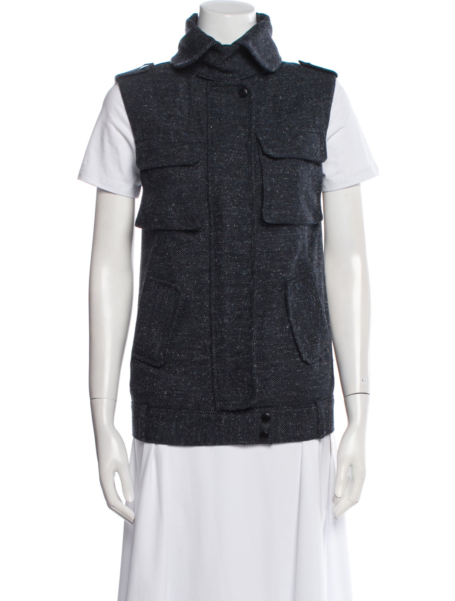 Marissa Webb Wool Printed Vest