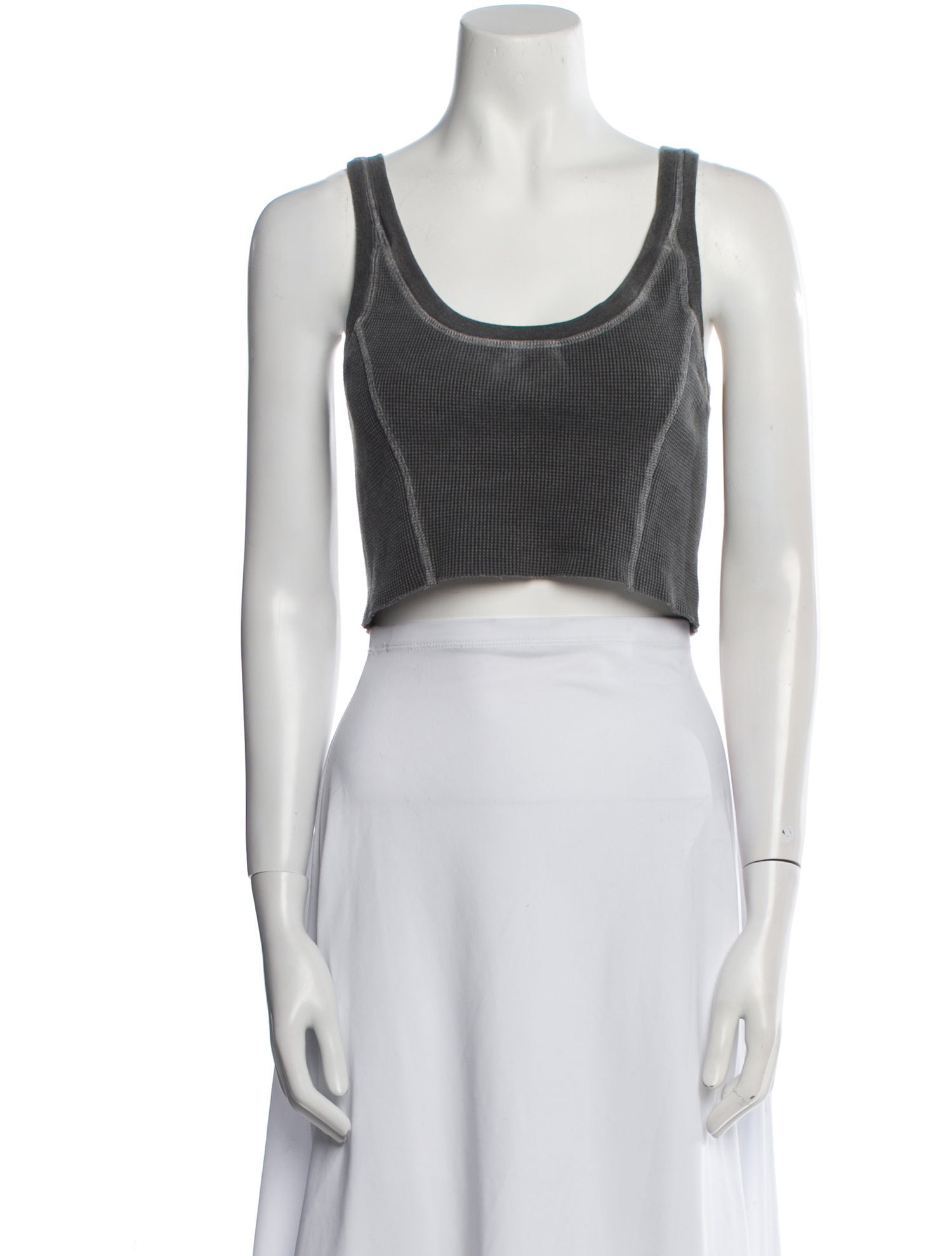 Marissa Webb Scoop Neck Sleeveless Crop Top