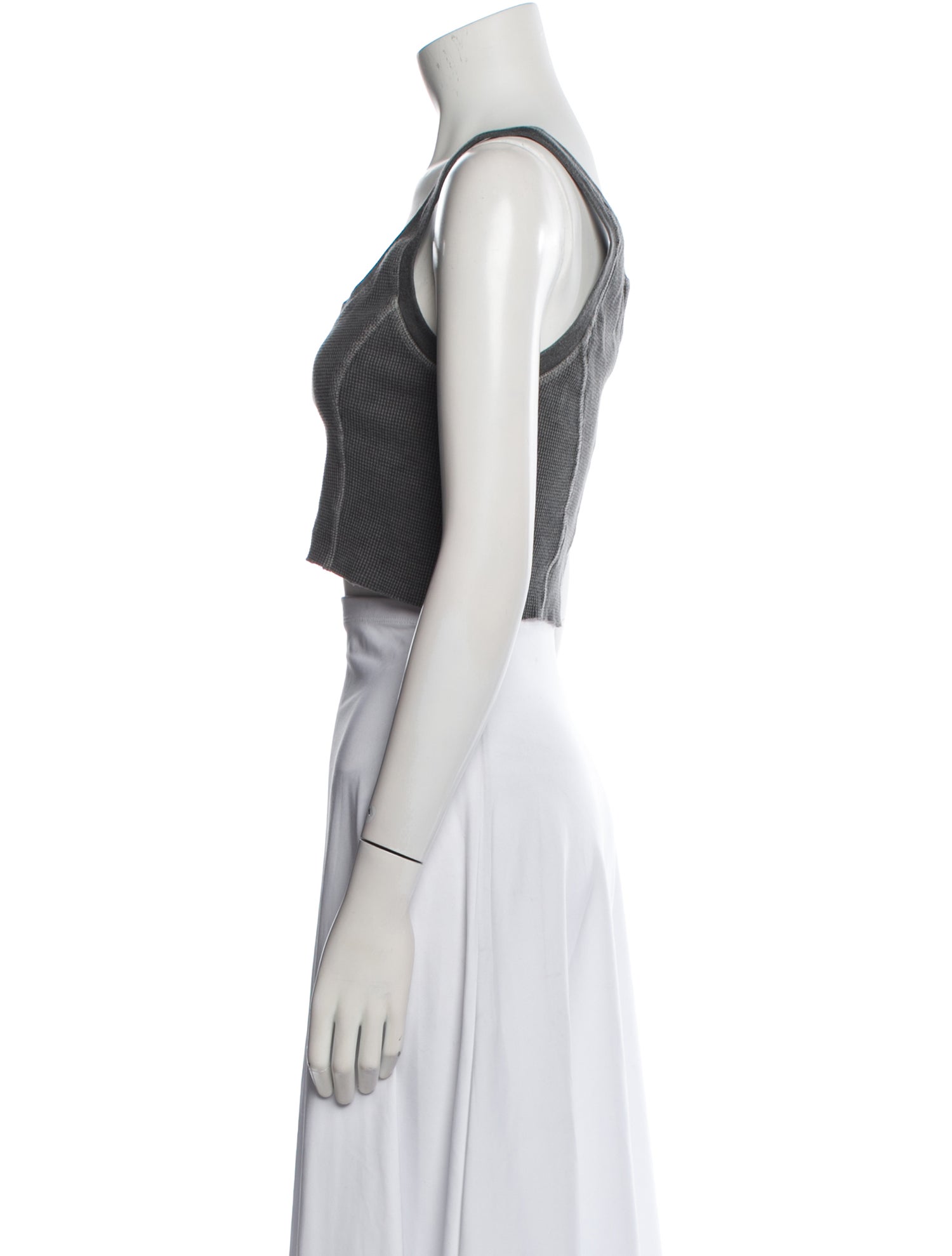 Marissa Webb Scoop Neck Sleeveless Crop Top