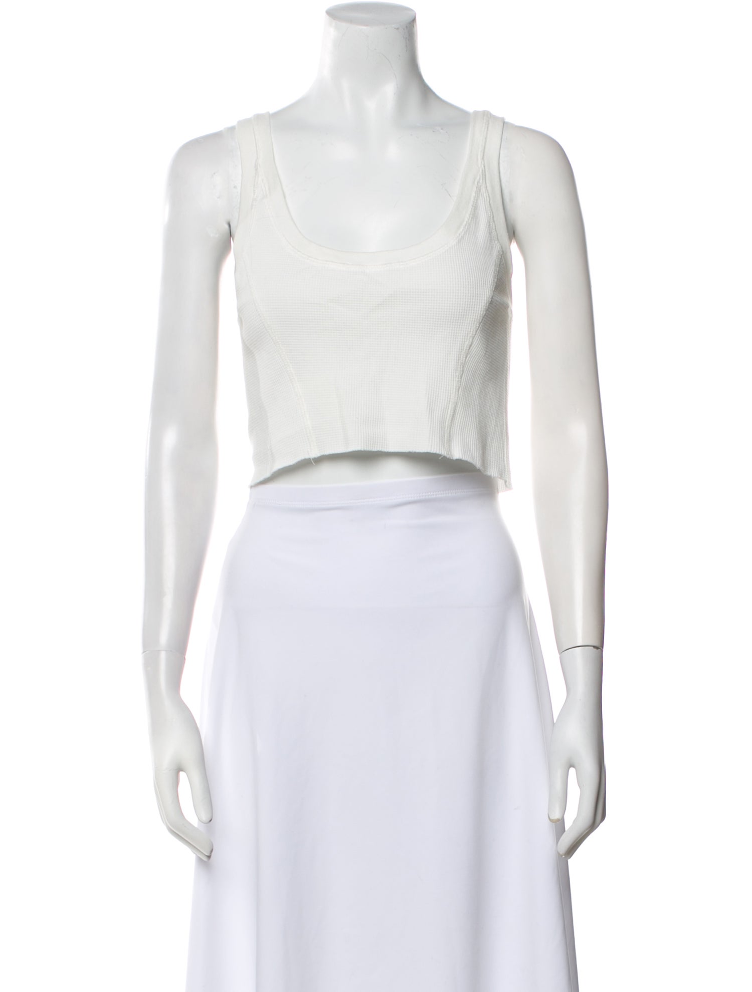 Marissa Webb Scoop Neck Sleeveless Crop Top