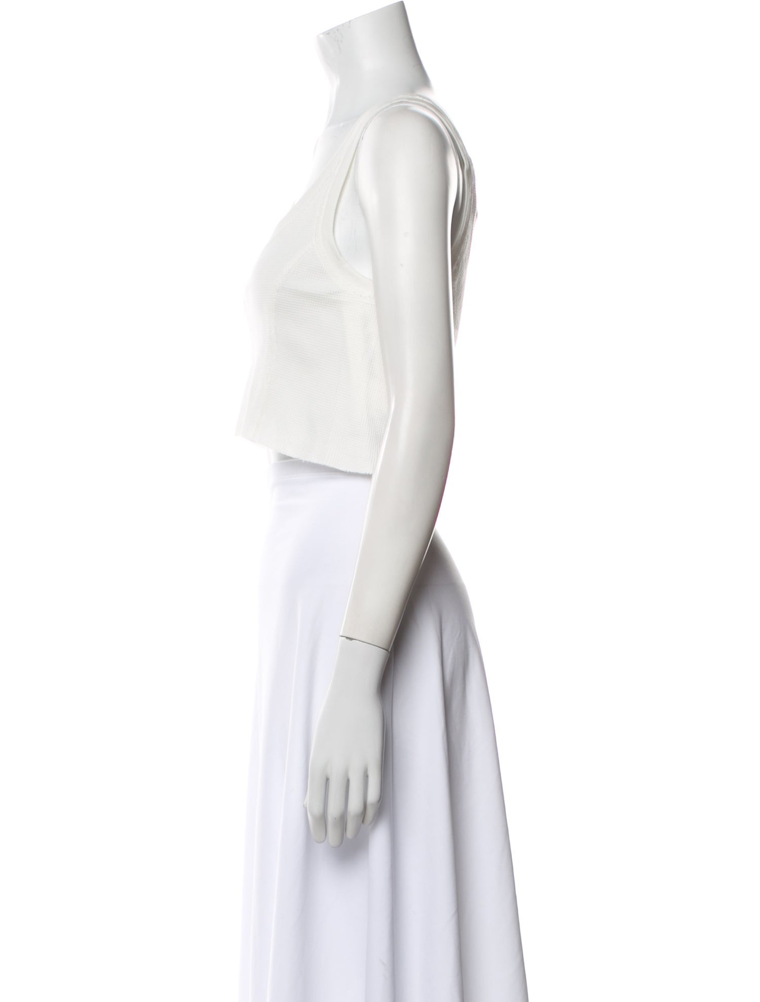 Marissa Webb Scoop Neck Sleeveless Crop Top