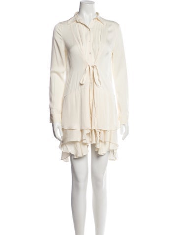Pre-owned Marissa Webb Silk Mini Dress In Neutral