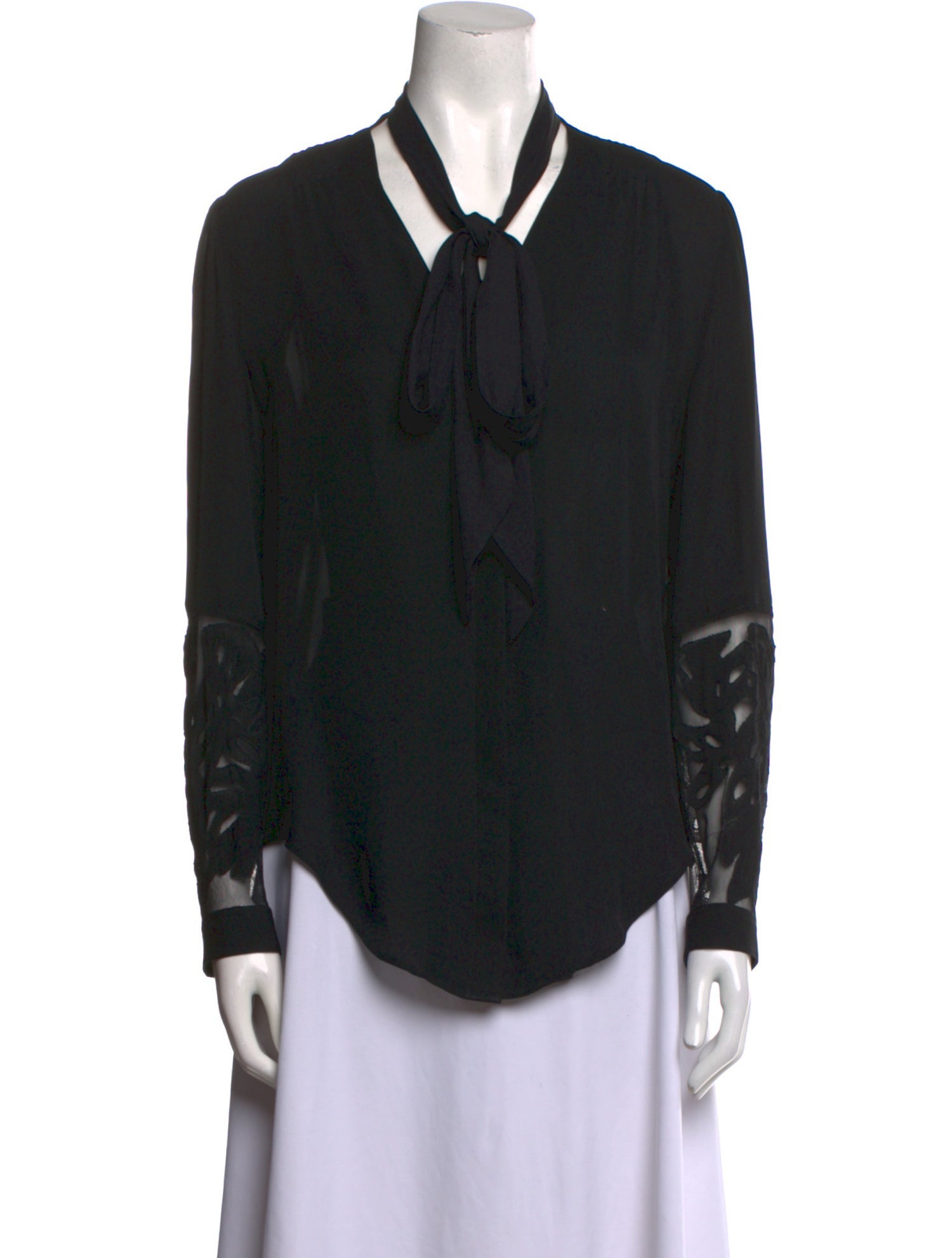 Maiyet Silk Long Sleeve Button-Up Top
