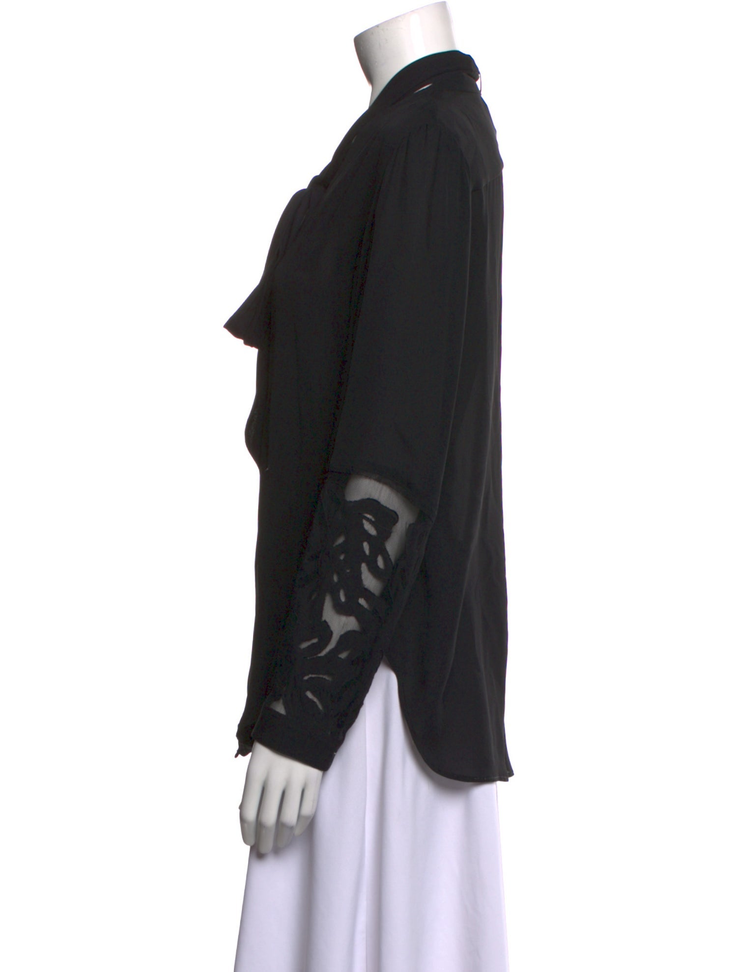 Maiyet Silk Long Sleeve Button-Up Top