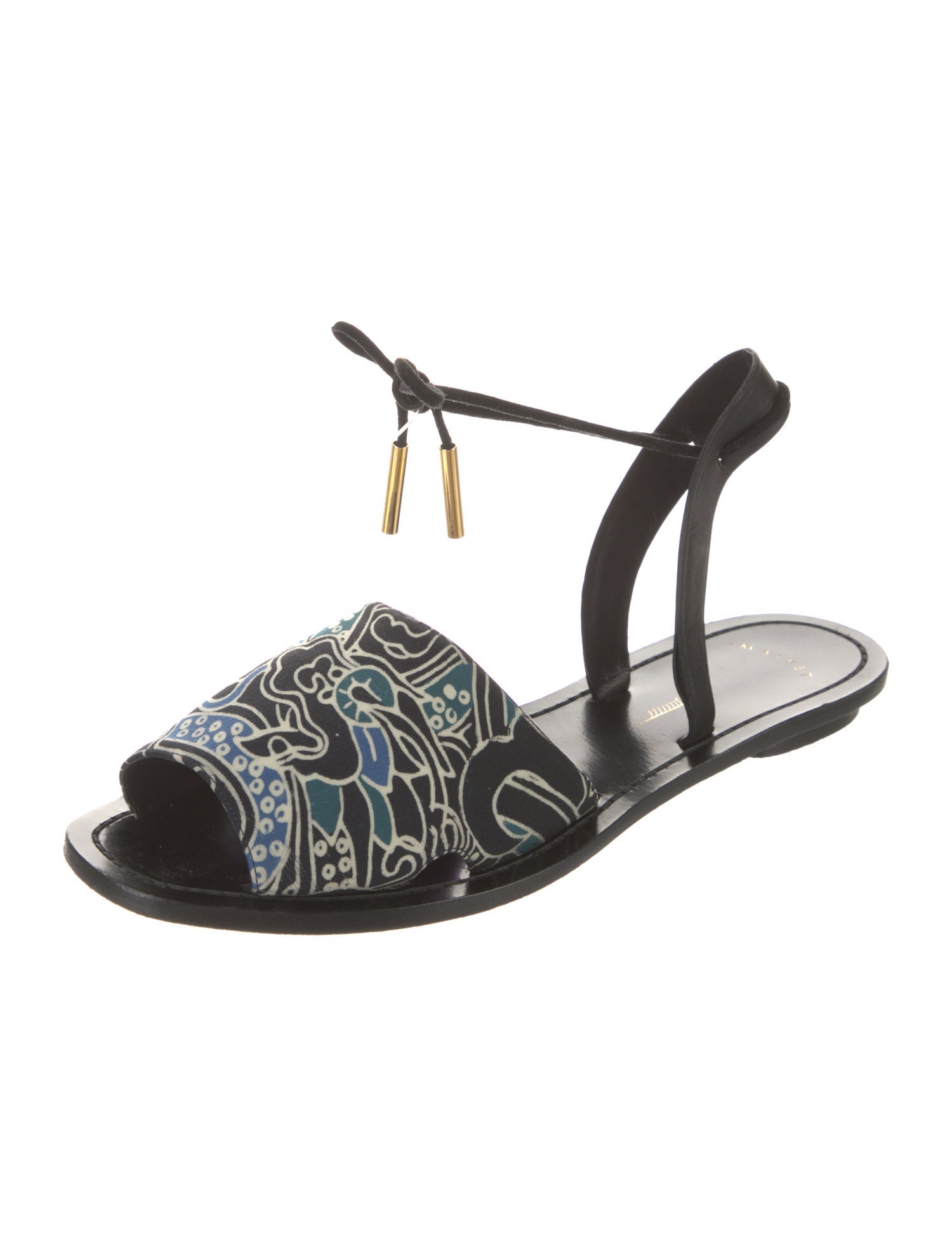 Maiyet Canvas Printed Slingback Sandals