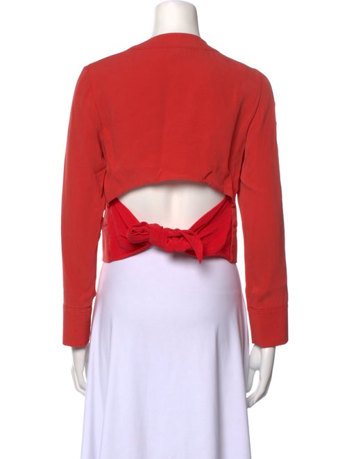 Maiyet Silk Graphic Print Crop Top