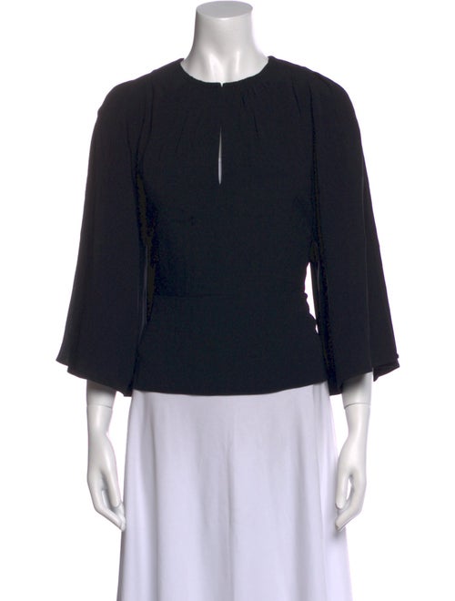 Maiyet Crew Neck Three-Quarter Sleeve Blouse