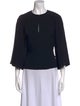 Maiyet Crew Neck Three-Quarter Sleeve Blouse