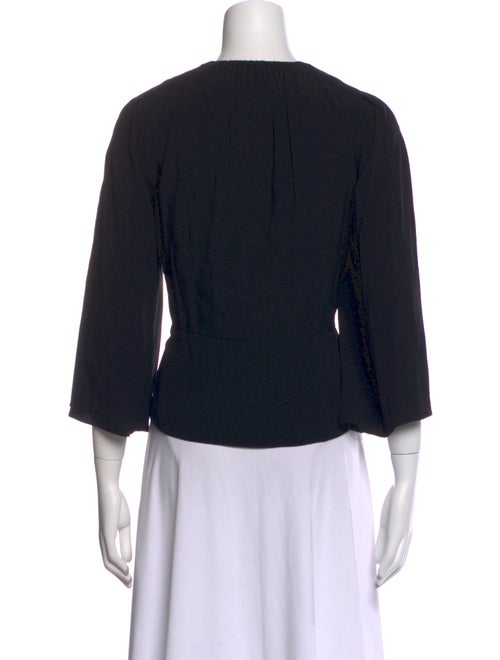 Maiyet Crew Neck Three-Quarter Sleeve Blouse
