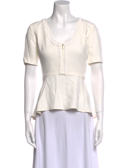 Maiyet Scoop Neck Short Sleeve Blouse