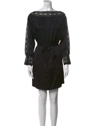 Maiyet Bateau Neckline Mini Dress