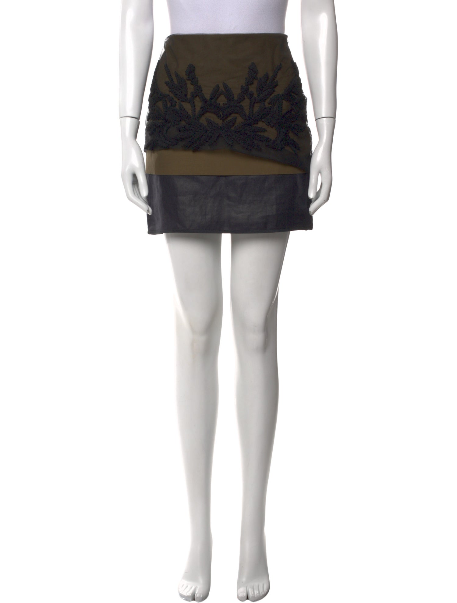 Maiyet Colorblock Pattern Mini Skirt